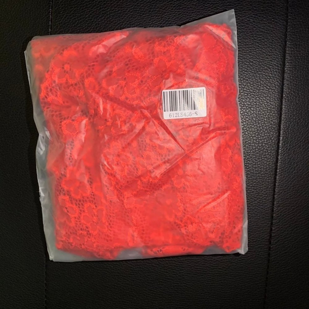 Red Lace Lingerie Bodysuit - Picture 4 of 4